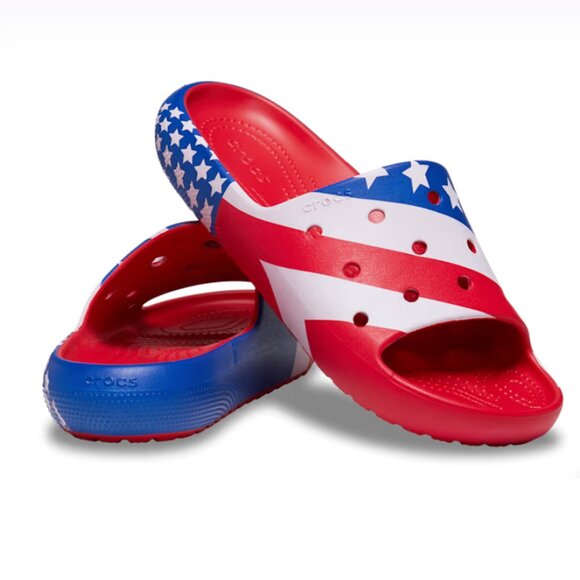 CROCS Classic American Flag Slide Size 7M / 9W - Picture 1 of 6
